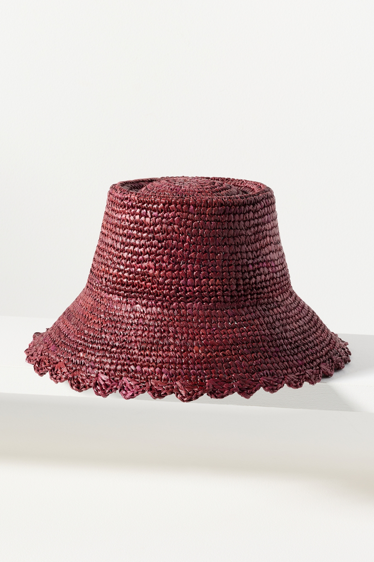 Wyeth Scalloped Straw Bucket Hat