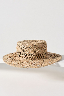 Wyeth Straw Boater Hat | Anthropologie display picture 1