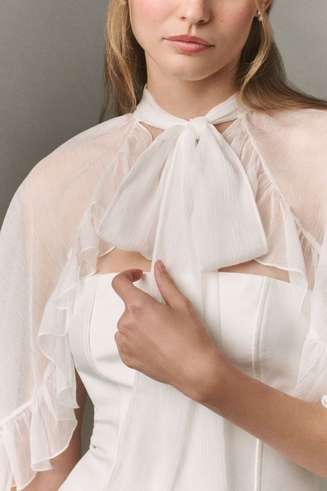 Mare Mare High-Low Ruffle Cape #1