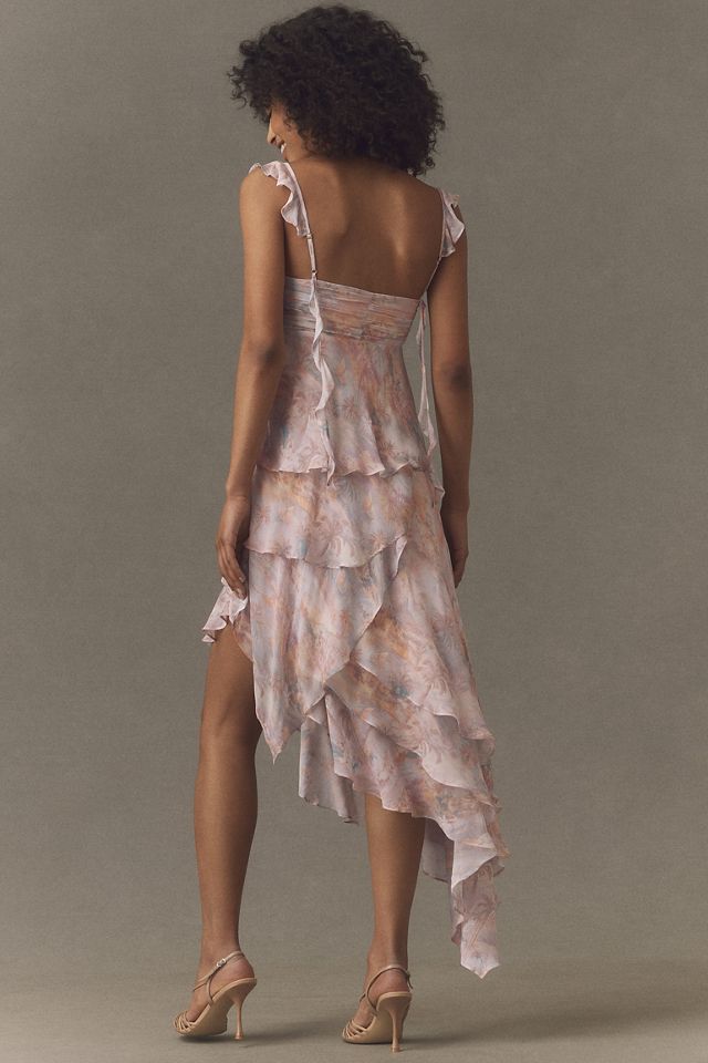 BHLDN Ruffle Chiffon Midi Dress #2
