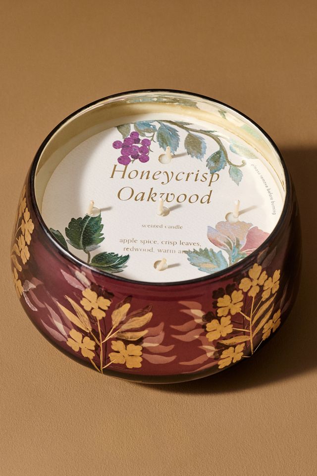 Fallen Leaves Honeycrisp & Oakwood Glass Candle #3