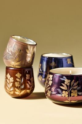 Fallen Leaves Warm Woods & Santal Glass Candle
