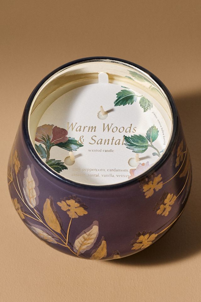 Fallen Leaves Warm Woods & Santal Glass Candle #2