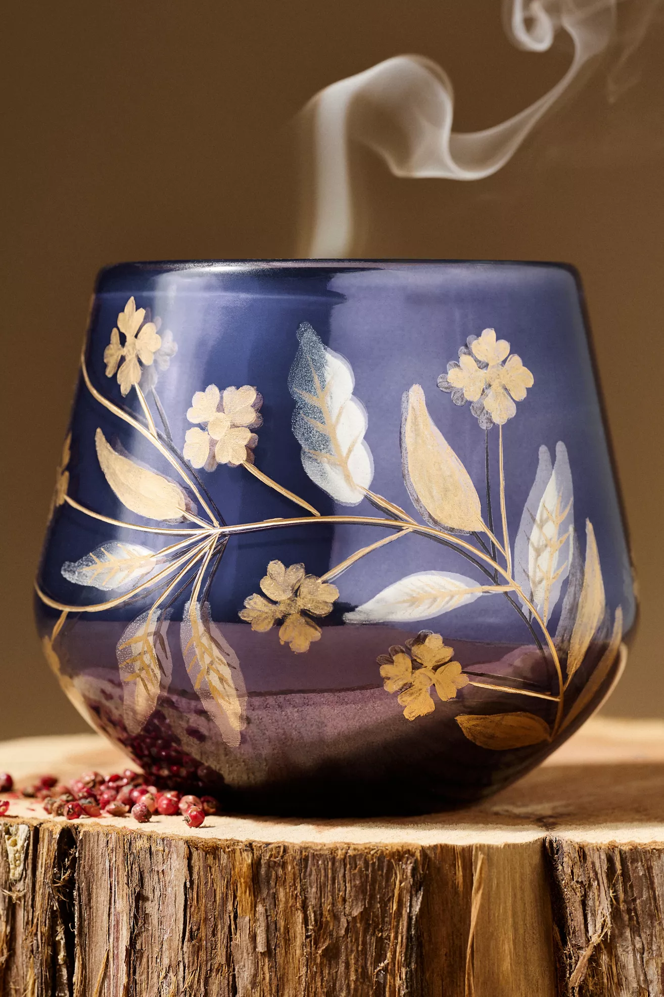 Fallen Leaves Warm Woods & Santal Glass Candle