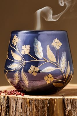 Fallen Leaves Warm Woods & Santal Glass Candle