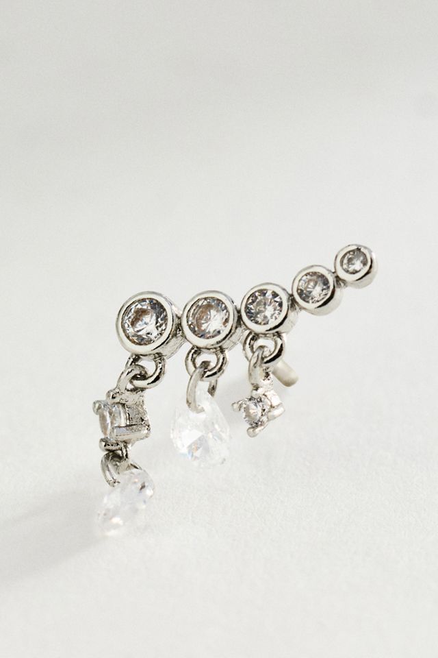 Gilded Dewdrop Climber Earrings #1