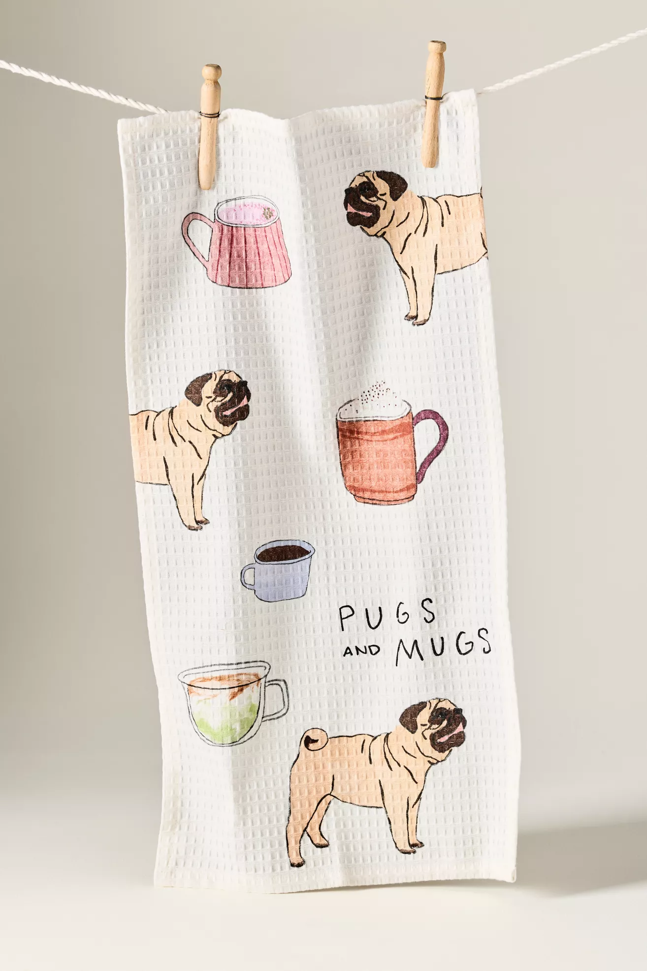 Pugs & Mugs Bar Towel