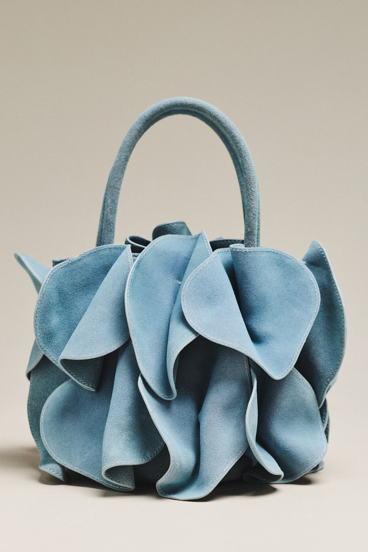 Farm Rio Suede Flower Handbag