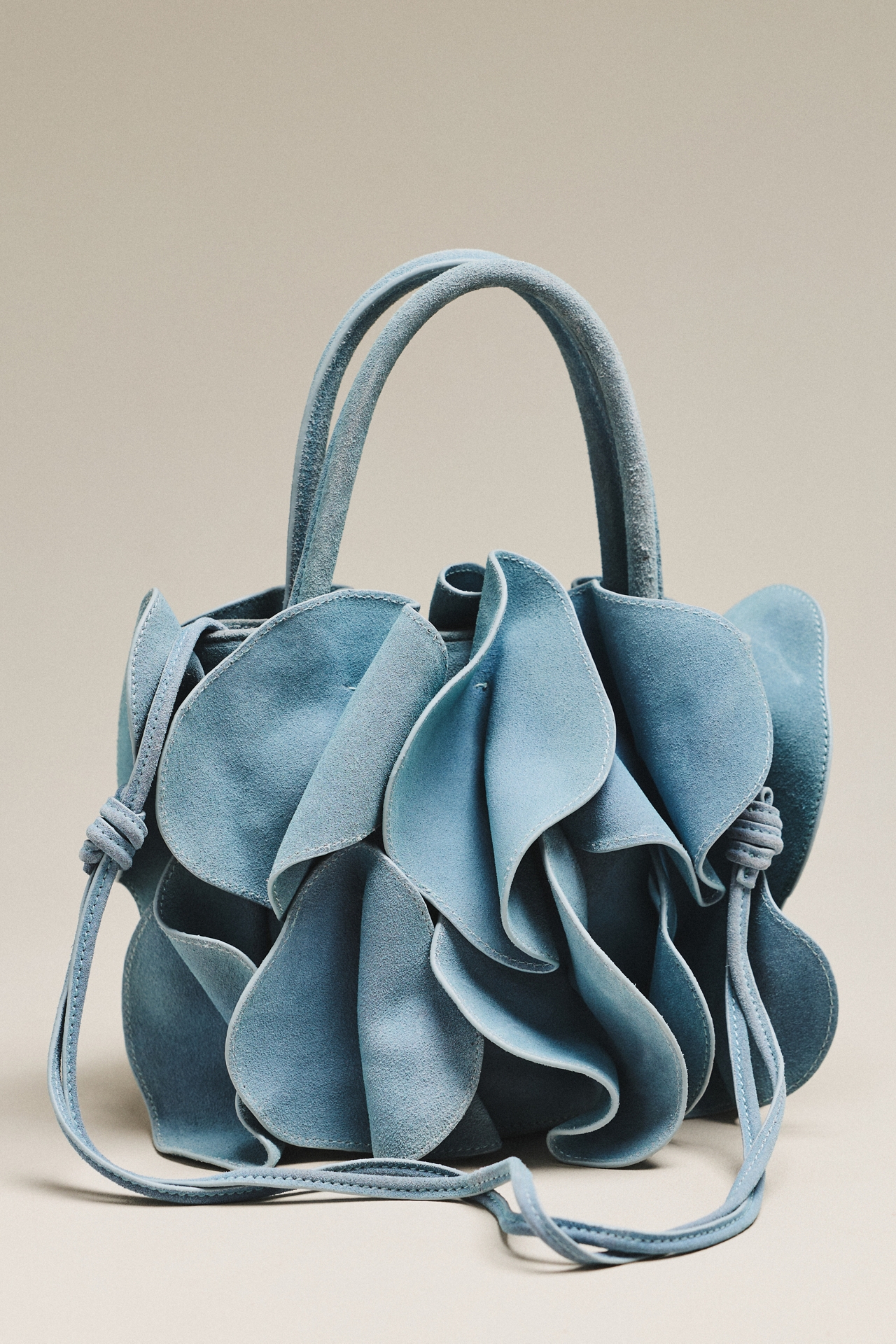 Farm Rio Suede Flower Handbag