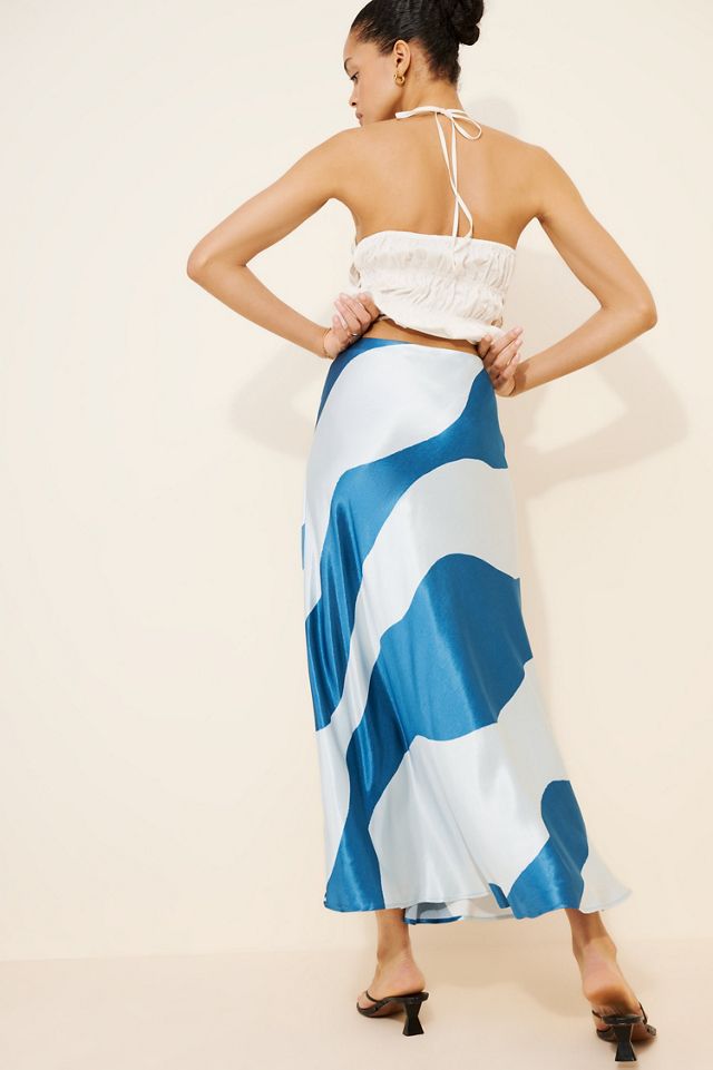 Silky Waves Maxi Skirt #1