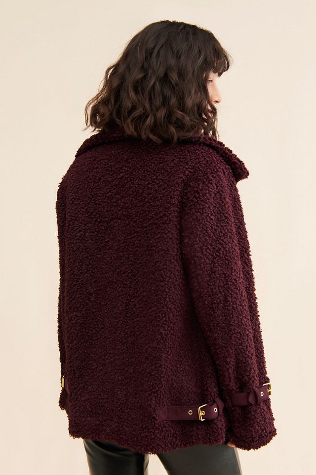 Hutch Sherpa Buckle Moto Jacket | Anthropologie