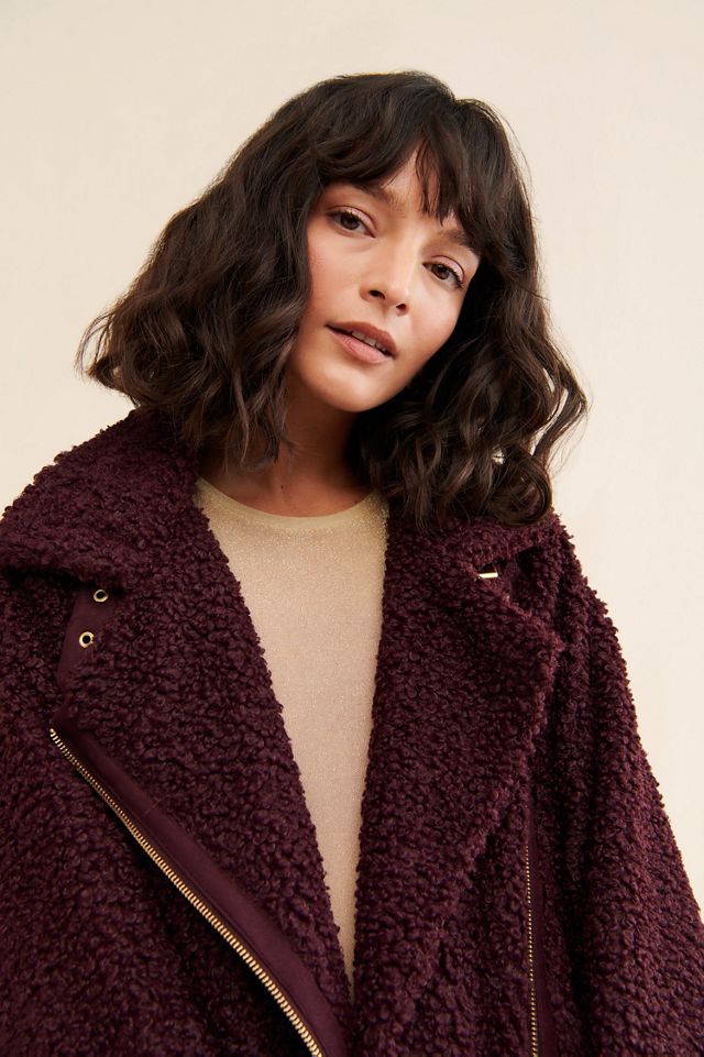 Hutch Sherpa Buckle Moto Jacket | Anthropologie