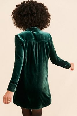 Faherty Velvet Genevieve Mini Dress