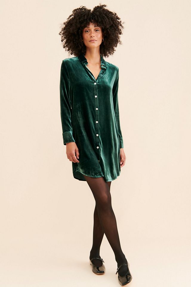 Faherty Velvet Genevieve Mini Dress #2