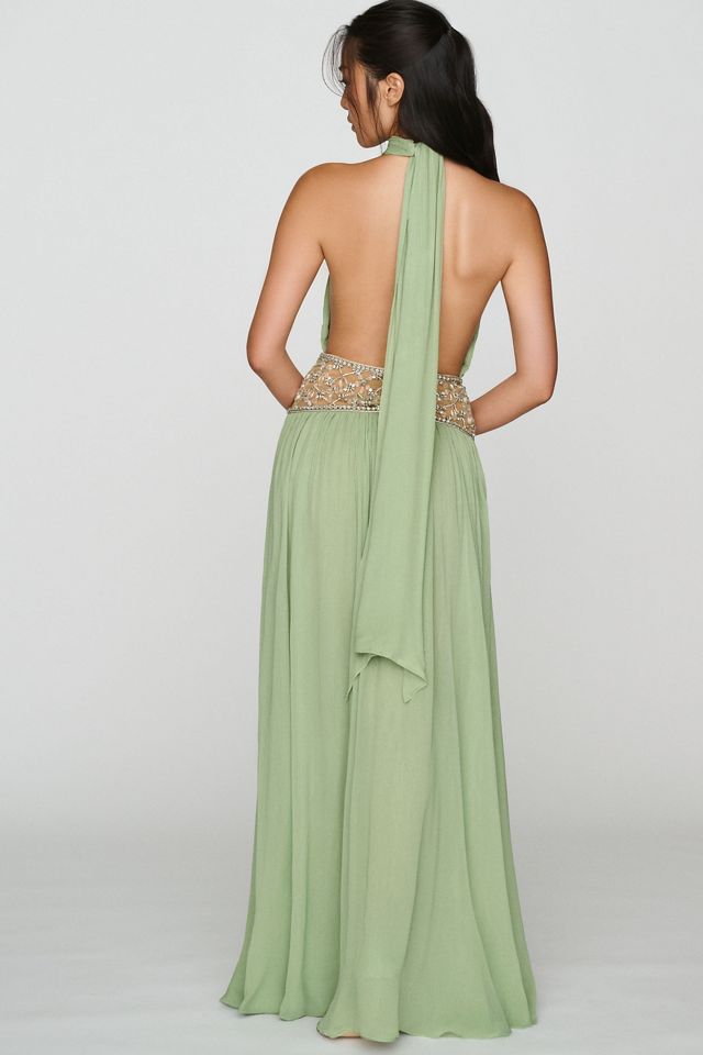 Retrofete Kreeli Beaded Maxi Dress #1
