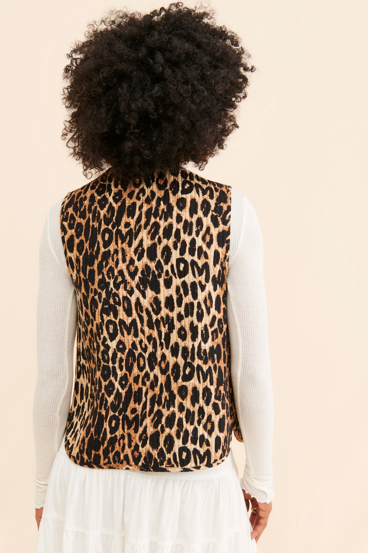 Damson Madder Leopard Tie Front Gilet