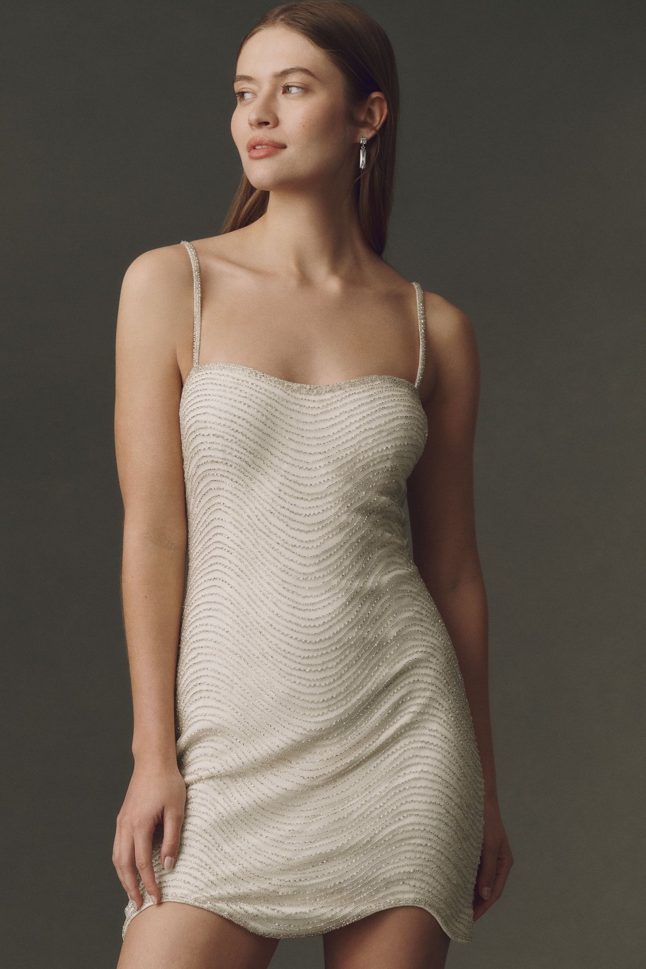 BHLDN Beaded Deco Mini Dress