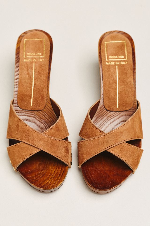 Dolce Vita Averia Retro Wooden Heeled Sandals #1