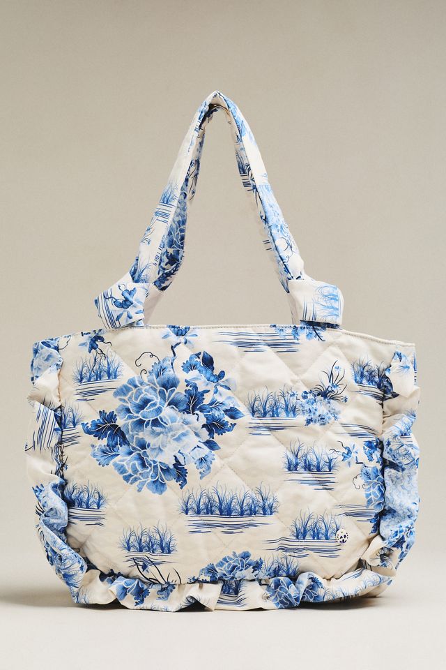 Agua Bendita Ambroise Quilted Ruffle Tote Bag #1