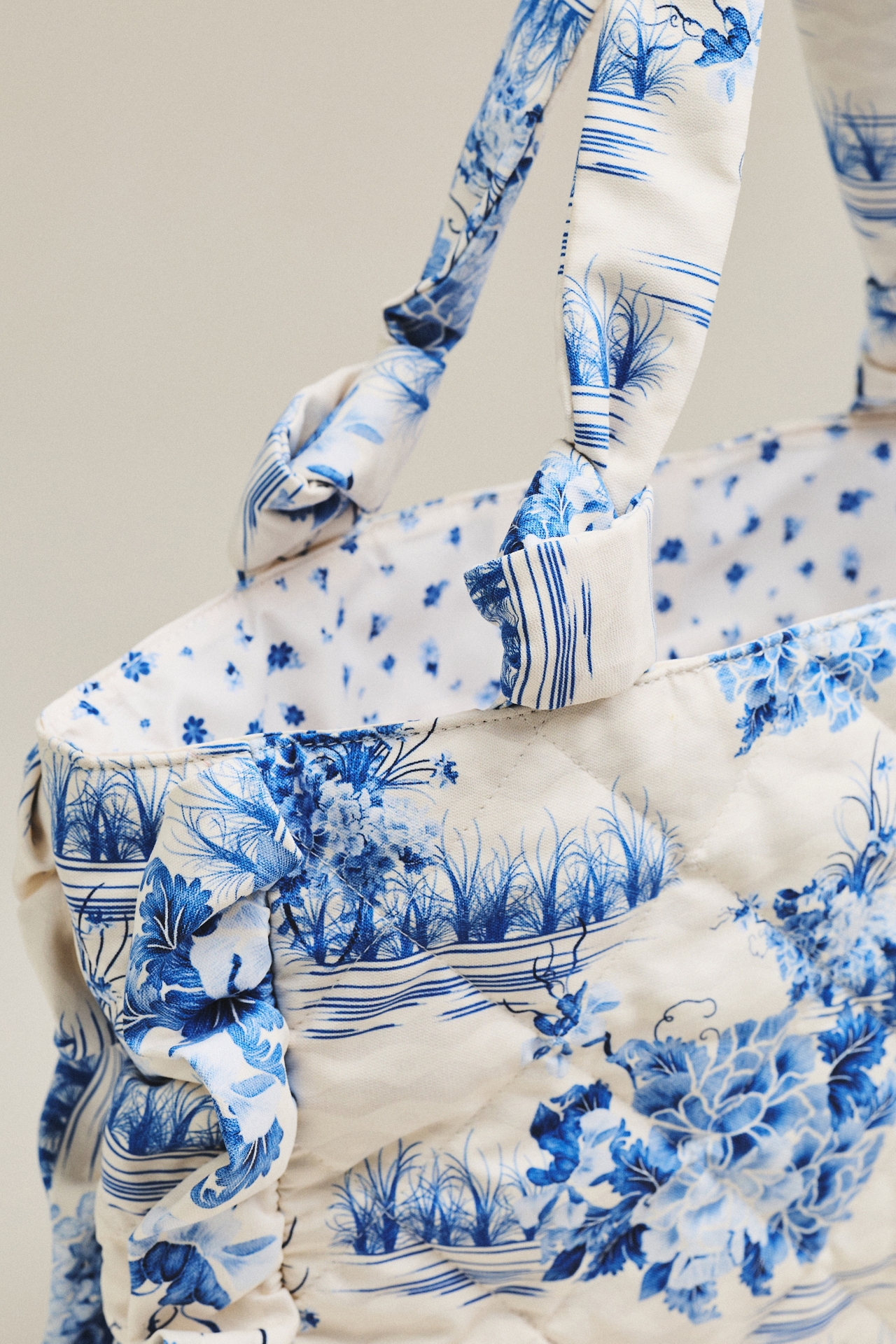 Agua Bendita Ambroise Quilted Ruffle Tote Bag