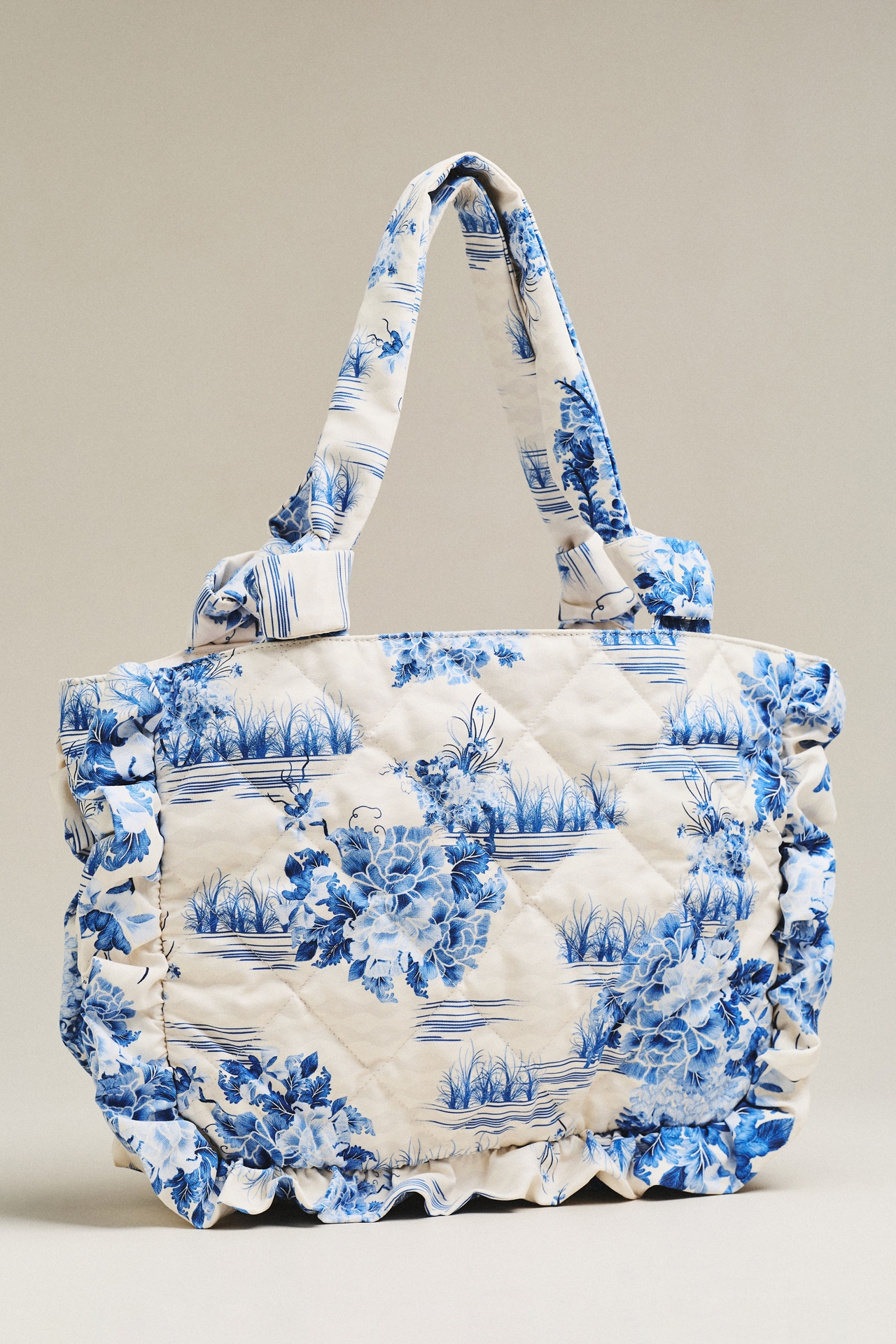 Agua Bendita Ambroise Quilted Ruffle Tote Bag