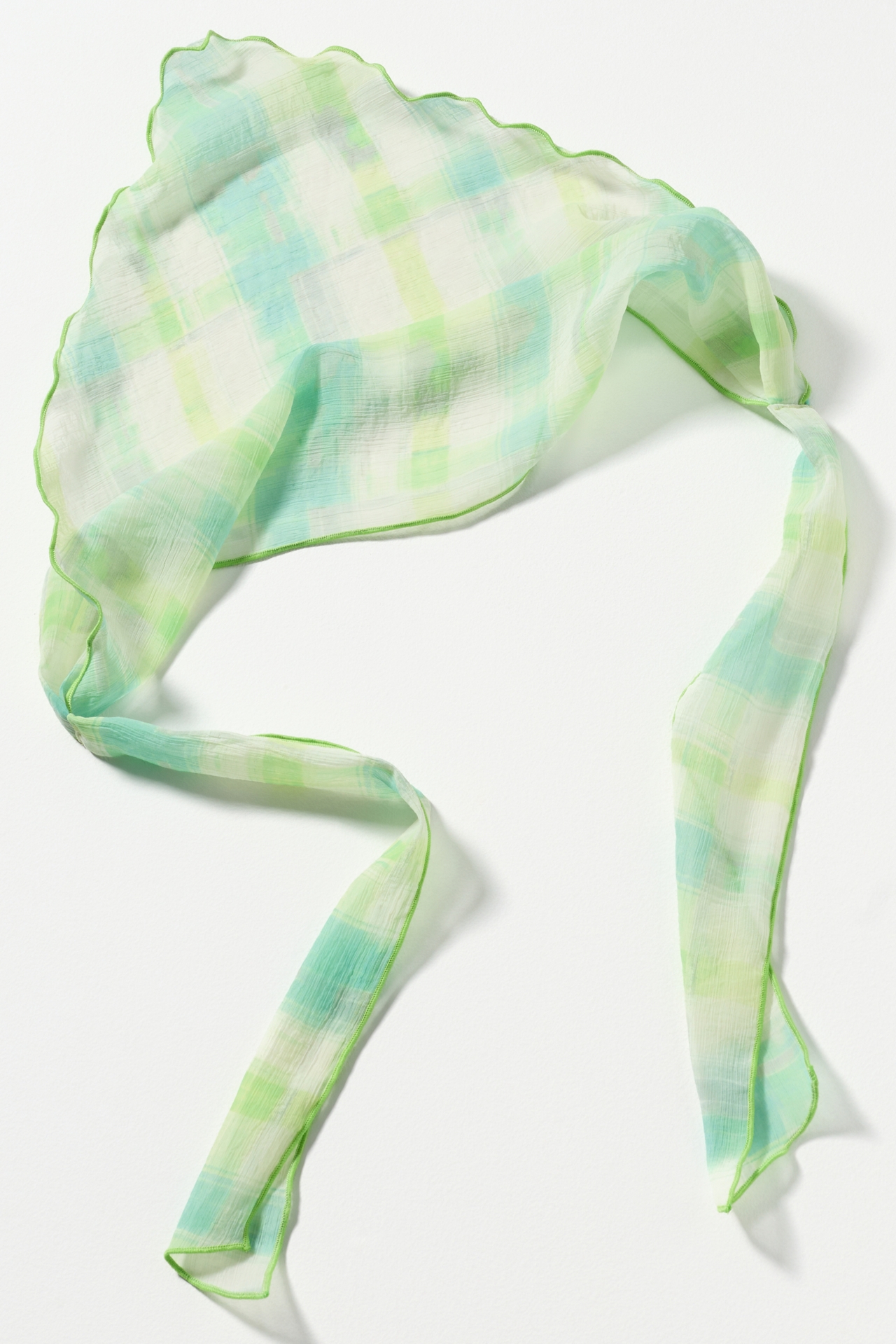 By Anthropologie Sheer Plaid Hair Scarf