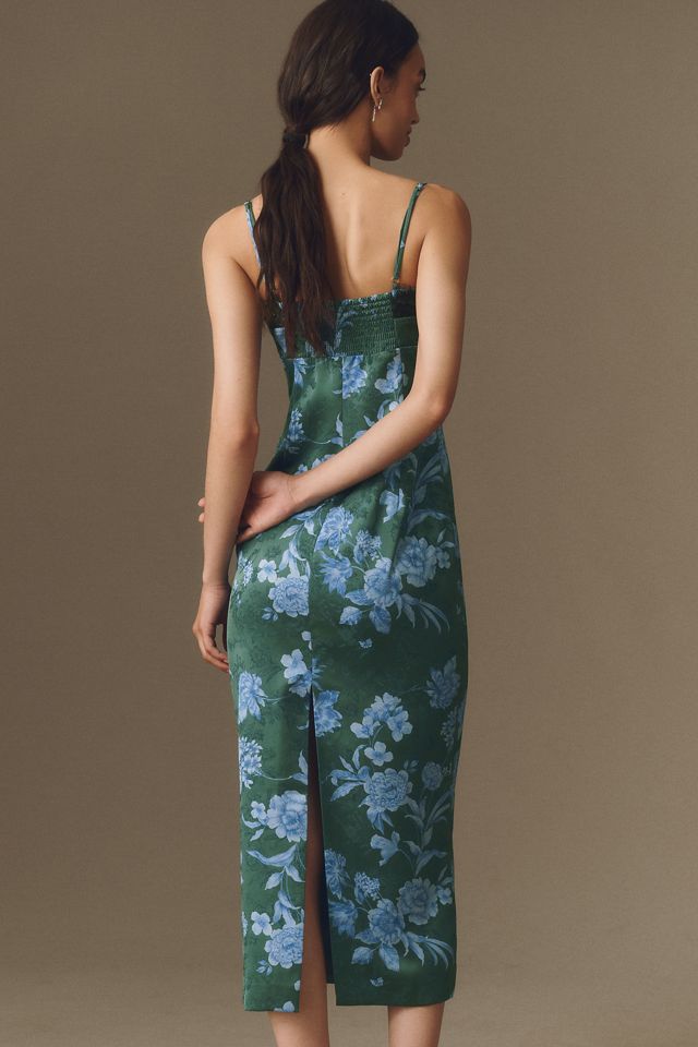 BHLDN Jacquard Bustier Maxi Dress | Anthropologie