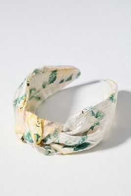 Curried Myrrh Elsbeth Blockprinted Headband | Anthropologie display picture 2