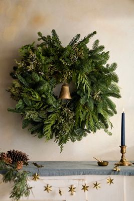 Fresh Evergreen Bell Wreath
