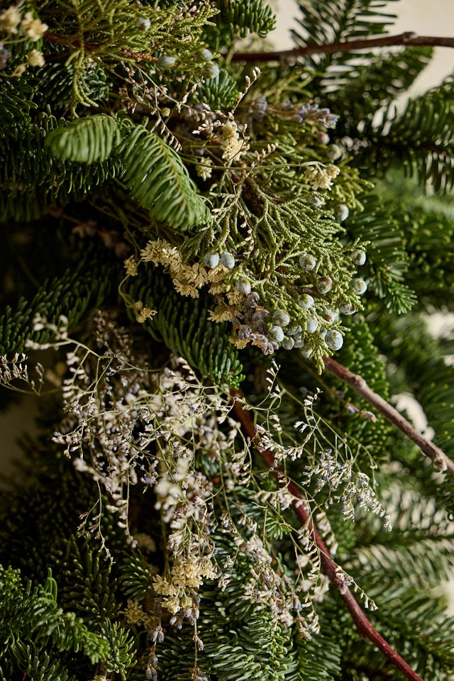 Terrain Fresh Evergreen + Birch Twig Wreath #1
