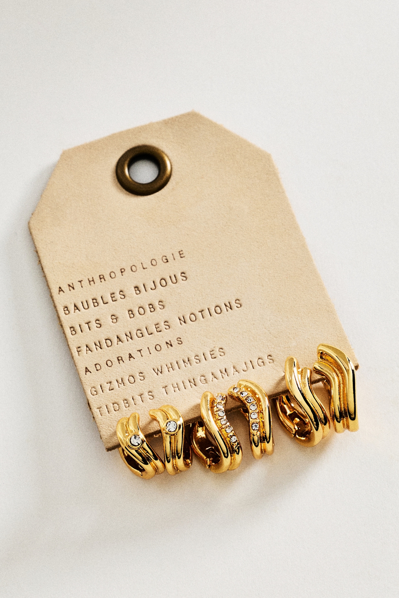 Textured Hoop Earrings, Set of 3