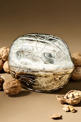 Metal Walnut Gourmand Sugared Walnut & Spice Figural Candle