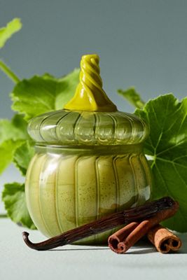 Mini Pumpkin Sweet Vanilla Figural Glass Candle 
