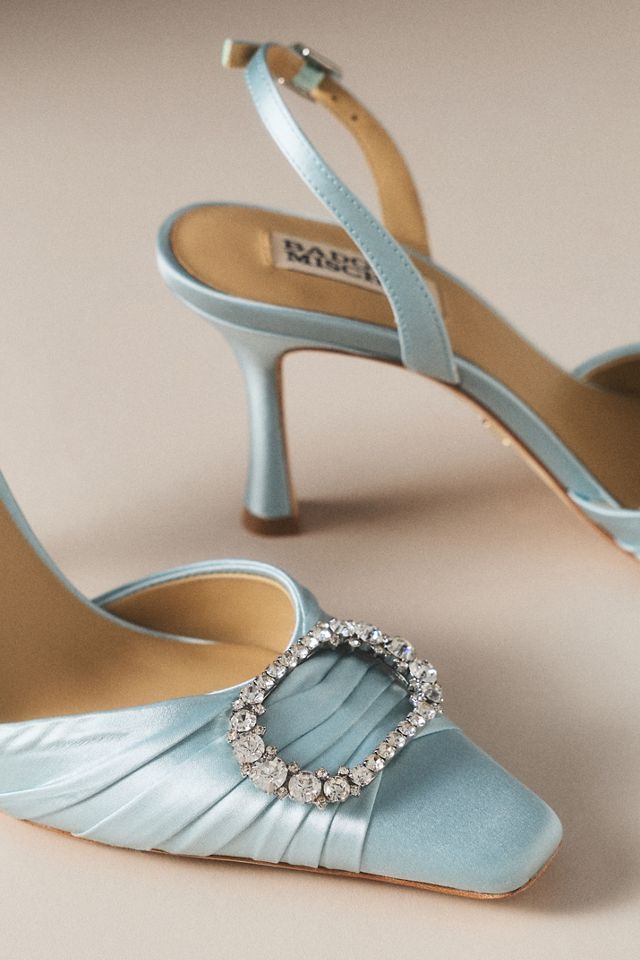 Badgley Mischka Octaviah Pleated Slingback Pumps  #1
