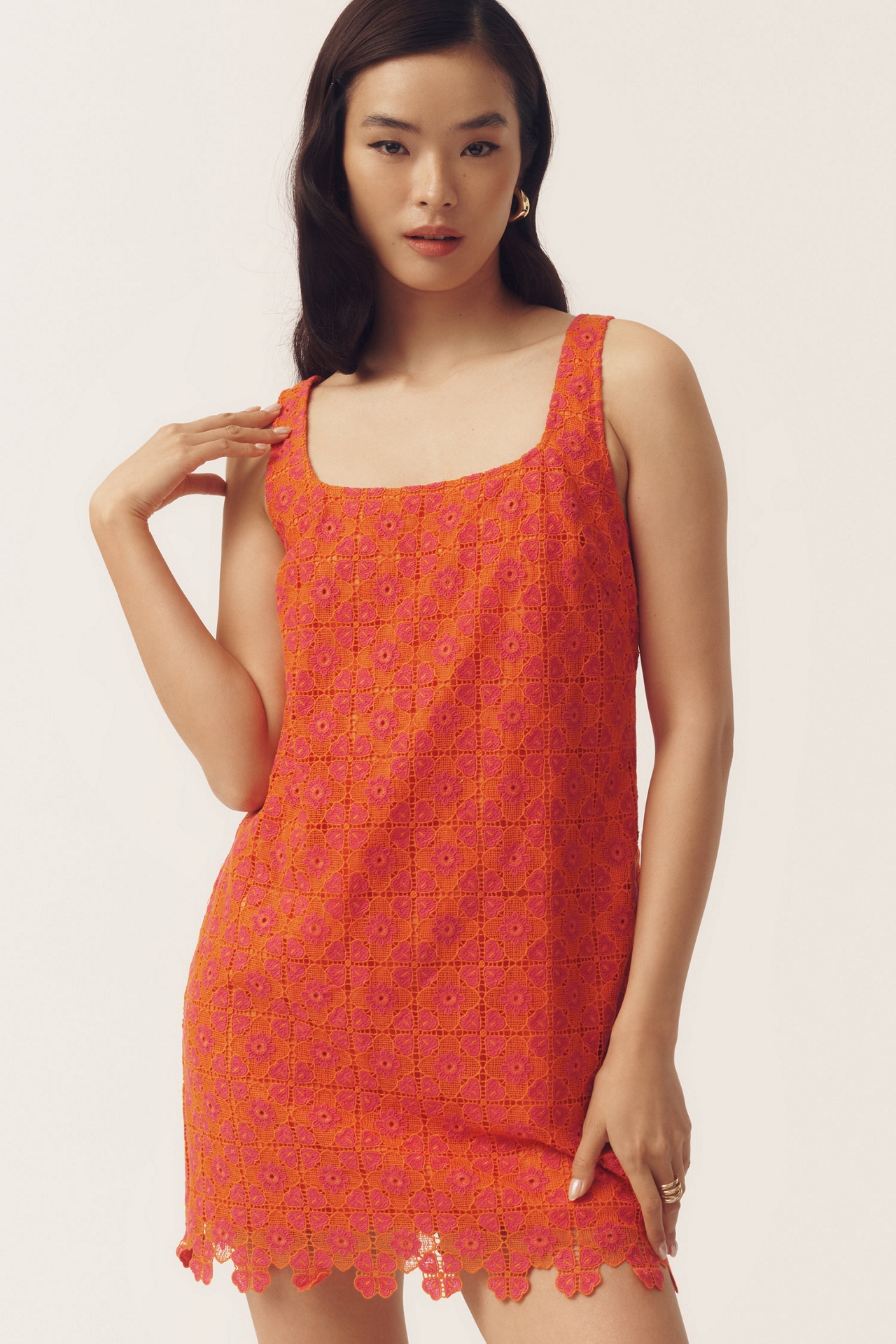 Maeve Square-Neck Mini Shift Dress