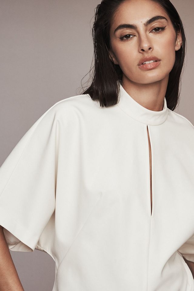 Maeve Mock-Neck Batwing Top #4