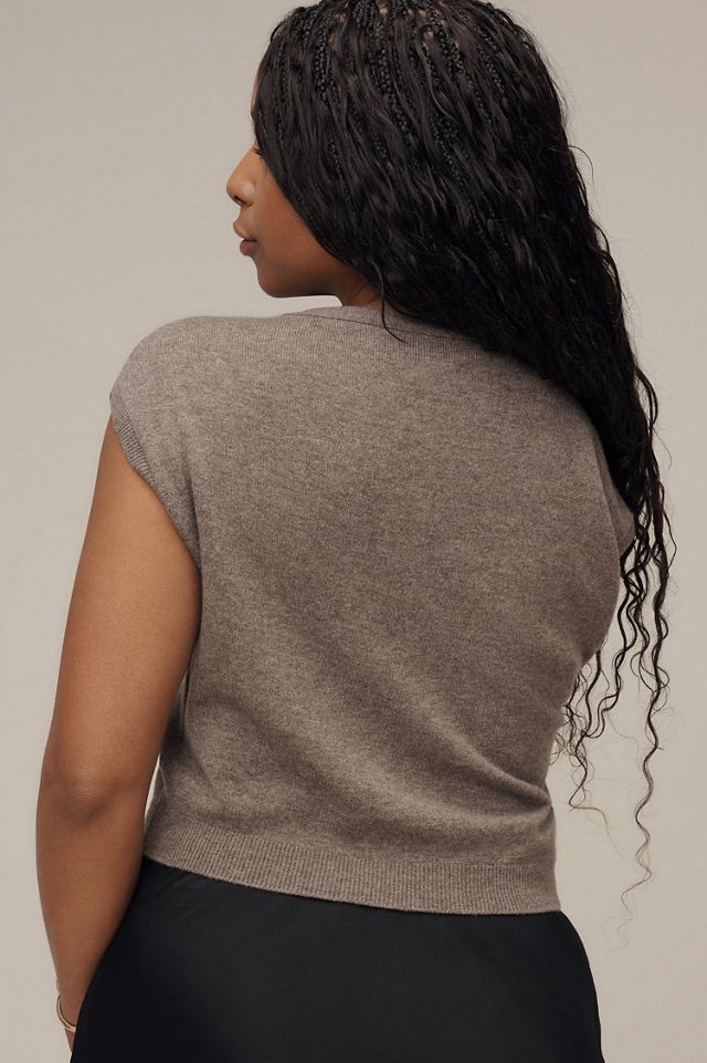 Pilcro V-Neck Crop Muscle Knit Vest #3