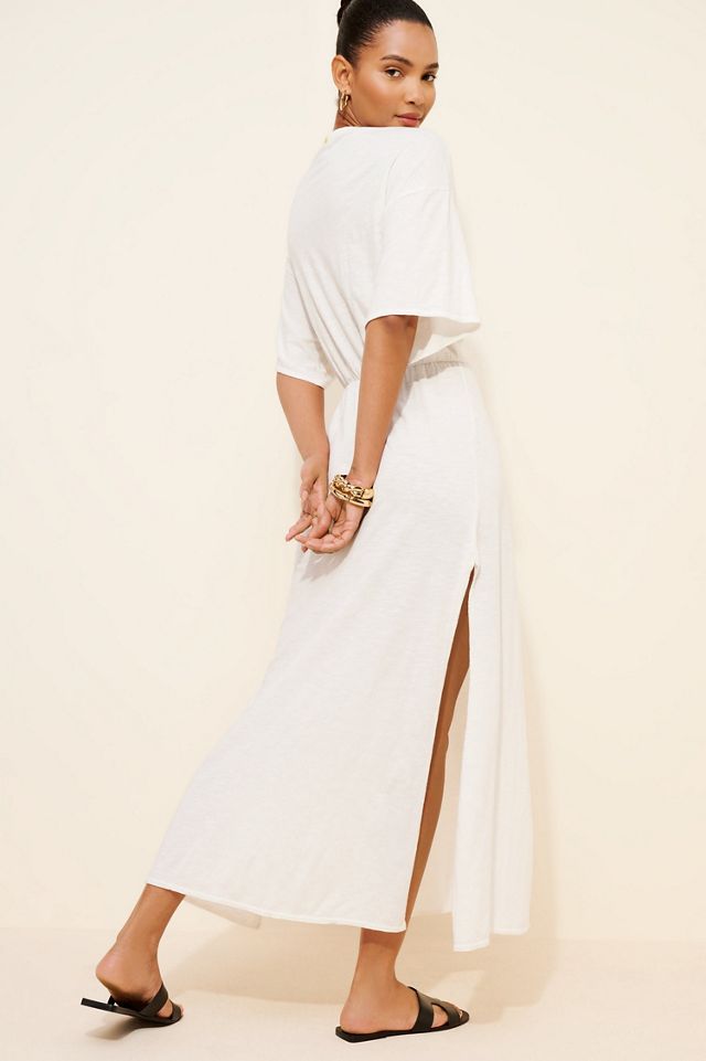 Celandine Long-Sleeve Ruched Maxi Dress | Anthropologie