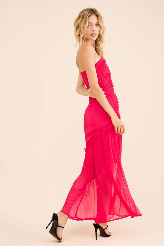 Vineet Bahl Strapless Chiffon Gown #1
