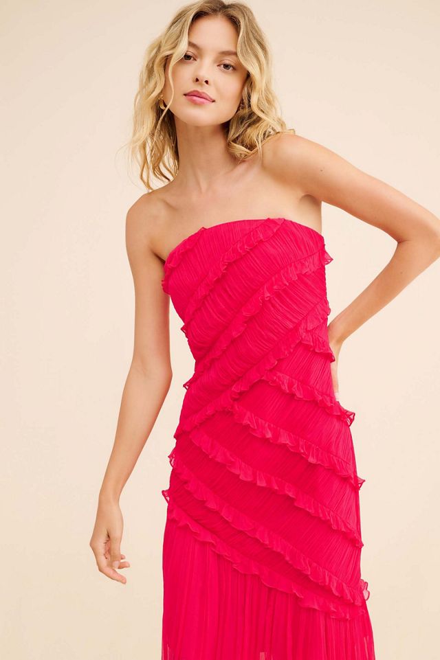 Vineet Bahl Strapless Chiffon Gown #3