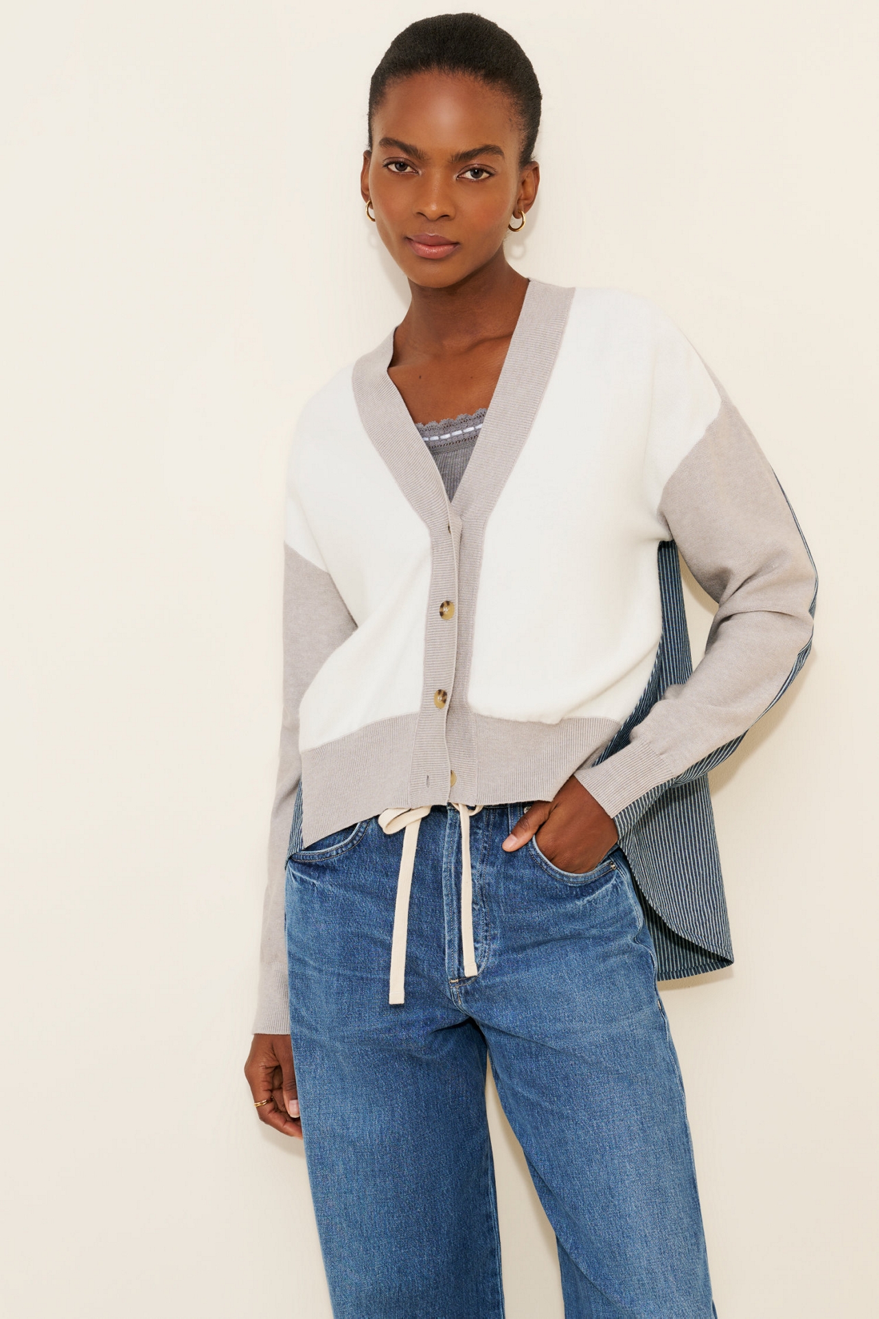 Dolan Mix Media Oversized Cardigan