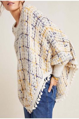 Raga Dulce Pommed Knit Poncho