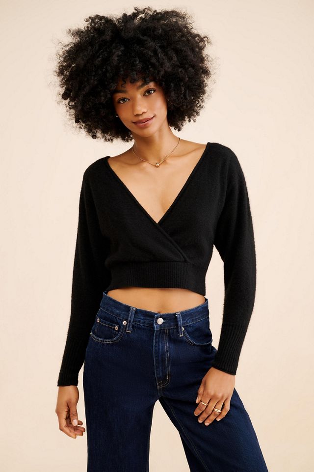 Cashmere Surplice Knit Sweater #3