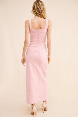 BHLDN Holly Halter Stretch Satin Midi Dress | Anthropologie