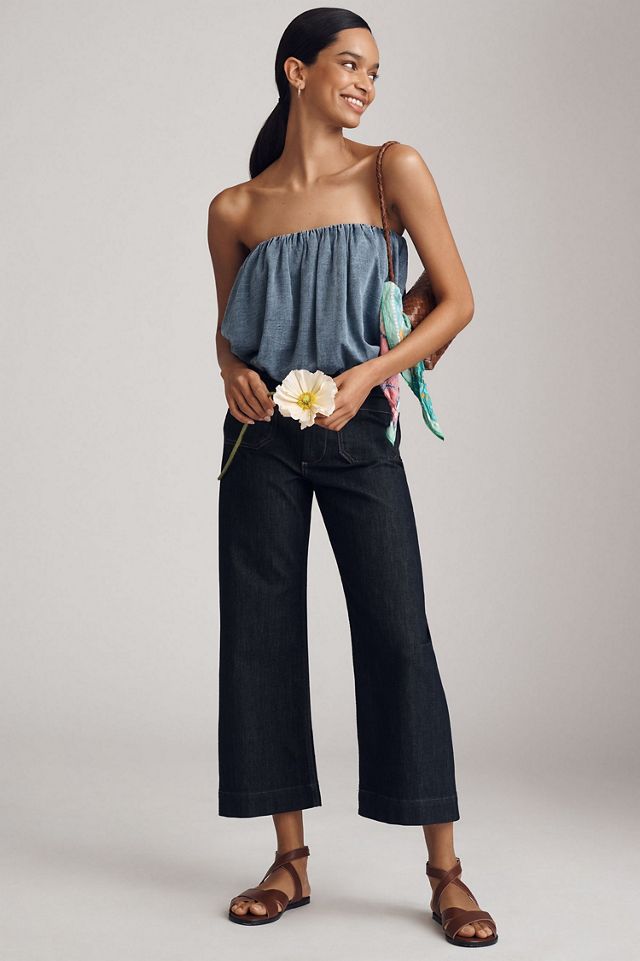 Pilcro Sleeveless Denim Bubble Top #2