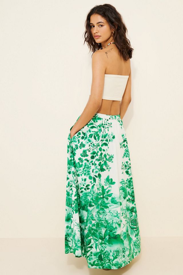 Maeve The Jacie Poplin Printed Midi Skirt #1