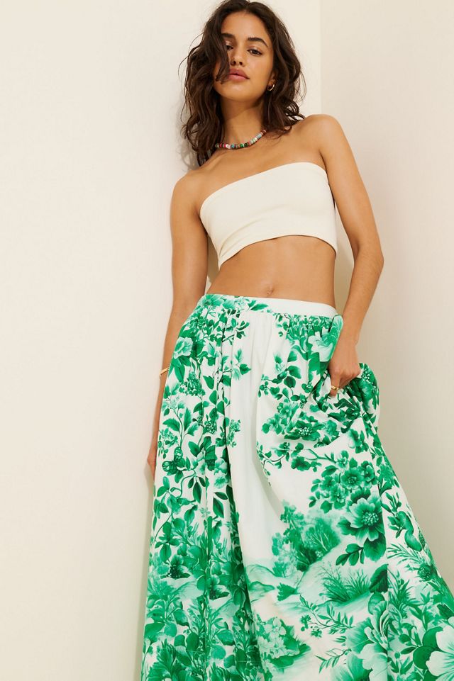 Maeve The Jacie Poplin Printed Midi Skirt #3