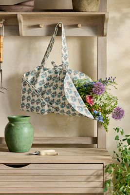 Block Print Canvas Bouquet Bag