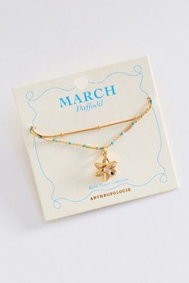 Birth Flower Necklaces, Set of 2