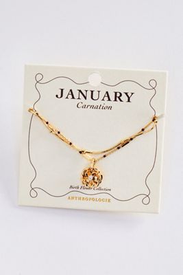 Birth Flower Necklaces, Set of 2